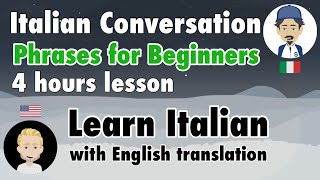 1000 Italian Language Conversation Phrases for Beginners Learn in 4 hours [upl. by Naened]