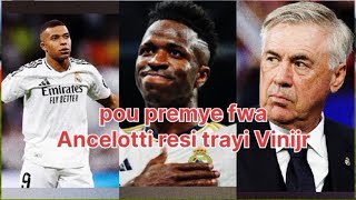 pou premye fwa Ancelotti resi trayi VinijrAntouraj Vinijr facheVinijr pa dakó [upl. by Niroc137]