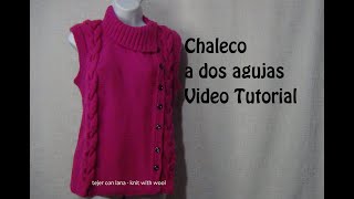 Como tejer Chaleco a dos agujas tutorial [upl. by Chapin765]