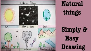 Natural thingsप्राकृतिक वस्तुएँ  learn natural name with picturesEducational video for kid’s [upl. by Rabbaj]