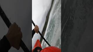 These huge waves ATE me kayak surf huge shorts [upl. by Einnal]