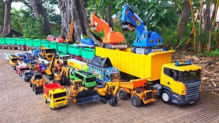 Mobil Truk Tronton Panjang Penuh Mobil Mobilan Truk Pemadam Excavator Bulldozer Truk Oleng [upl. by Yentuoc]