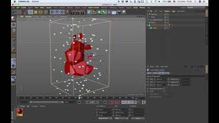 Cinema4D making stylish fire with Mograph Voronoy fracture Speed tutorial [upl. by Alomeda]