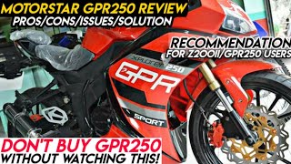 Motorstar Xplorer GPR250 Review  Tips for Z200SZ200XZ200iiGPR250 Users  Issues amp Solutions [upl. by Giuditta631]