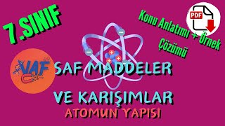 7Sınıf  ATOMUN YAPISI SAF MADDELER VE KARIŞIMLAR  Konu Anlatımı  Örnek Soru Çözümü 2024 [upl. by Nonnaer]