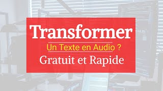 Comment transformer un texte en audio  Gratuit et Rapide [upl. by Behah]