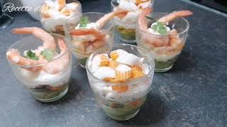 VERRINES AVOCAT CREVETTES 🍤SURIMI ET MASCARPONE FACILE ET RAPIDE👌 [upl. by Lemor]