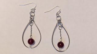 Wire Teardrop Dangle Earrings [upl. by Elfrida604]