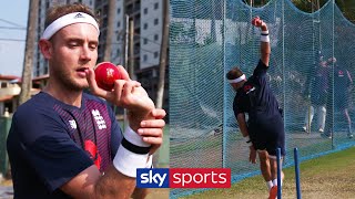 Stuart Broad gives fascinating display and explanation of his bowling techniques [upl. by Jessalyn880]