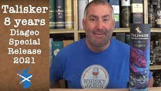 Talisker aged 8 years Diageo Special Release 2021 with 597 Single Malt Review by WhiskyJason [upl. by Attikin]