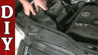 How to Remove and Replace the Engine Air Filter  VW Passat AUDI A4 18L Engine [upl. by Halimak974]