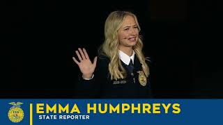 Emma Humphreys Retiring Address  96th Iowa FFA State Leadership Conference [upl. by Noyart]