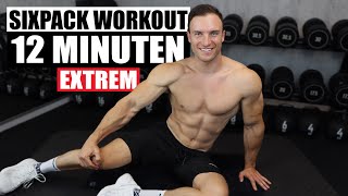 12 Minuten Sixpack Workout für Zuhause  Extrem effektiv  Sascha Huber [upl. by Lenhard]