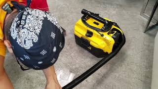 Dewalt cordless wet dry vaccum wet video DCV581H 18 and 20V MAX Cordless or Corded Wet‑Dry Vacuum [upl. by Lewap378]