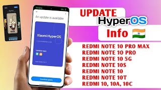 🇮🇳 HyperOS Update  Redmi Not 10 Note 10s Note 10 Pro 10 Pro Max10 5G 10T 5GRedmi 10 Series [upl. by Llenal630]