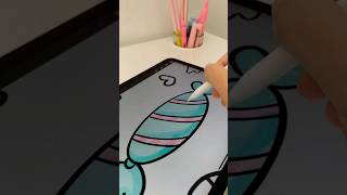 coloring art 🍬🌈✨ art illustration design ipad procreat coloring coloringpages digitalart [upl. by Aikenat]