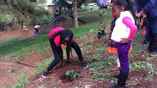 Little Miss Kenya Team planting tress during Earth Day 2017 [upl. by Therron]