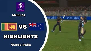 Sri Lanka VS New Zealand  ODI World Cup 2023  Match 41  Highlights  Real Cricket 24 [upl. by Shrier]