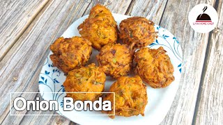 Onion Bonda in Tamil  Tea Kada Style Vengaya Bonda [upl. by Ecnerolf]