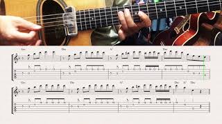 Les Deux Guitares  Tchan Tchou Vidal  Gypsy Jazz Guitar Tabs [upl. by Augustine]