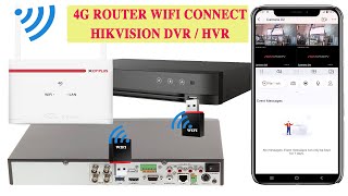 Hikvision dvr hvr wifi dongle connect 4g sim router setup CPPLUS 4G Modem connect wifi hikvsion DVR [upl. by Inuat]