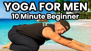 10 Min Daily Yoga for Men Beginner Routine FOLLOW ALONG yogaformen [upl. by Sturrock]