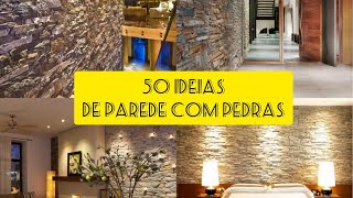 50 idéias de parede com pedras [upl. by Aeslehs]