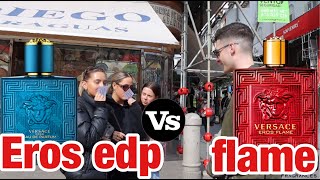 Versace Eros edp vs Versace Eros flame  fragrance test [upl. by Rhoda]