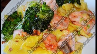 Rezept  NUDELAUFLAUF mit Lachs und Brokkoli [upl. by Annadiane]