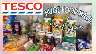 HUGE TESCO FOOD HAUL amp MEAL PLAN  GROCERY HAUL UK [upl. by Retxab]