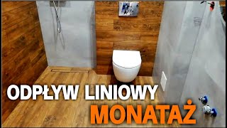 Odpływ liniowy montaż  remont łazienki [upl. by Edmond]