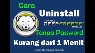 Cara Cepat uninstall Deep Freeze Tanpa Password  kurang dari 1 menit  Work 100 [upl. by Ditmore]