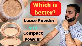 Compact PowderLoose PowderWhich is better Can we use them together [upl. by Sorodoeht]