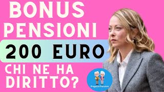 Bonus di 200 Euro per Pensioni Minime Sociali e di Invalidità Ecco Chi Ne Ha Diritto [upl. by Niveg160]