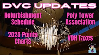 Disney Vacation Club News Poly Tower Association  DVC Refurbishments  2025 Points Charts  Taxes [upl. by Lohse]