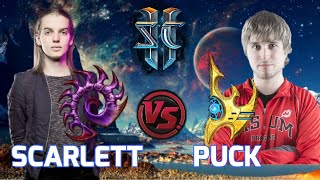 Starcraft 2 Scarlett Z v puCK P  Best of 3  2019 WCS Winter Americas [upl. by Attenyw]