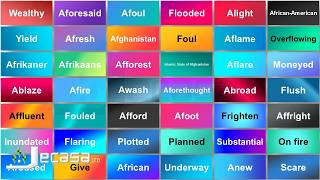 English Vocabulary  Lesson 23  Afforest Afoul Aflare Affright Afire Aforethought  Synonyms [upl. by Fleming]