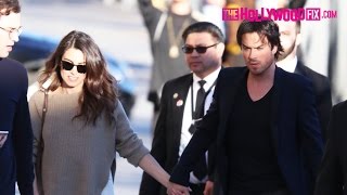 Ian Somerhalder amp Nikki Reed Arrive To Jimmy Kimmel Live Studios 3617  TheHollywoodFixcom [upl. by Dorsman]