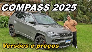 NOVO JEEP COMPASS 2025 Veja os preços e o que cada versão oferece ao SUV mais vendido do segmento [upl. by Arracahs945]