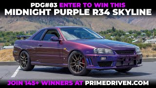 Win This JDM LEGEND Midnight Purple 3 Nissan Skyline R34 Crazy Color Shifting Paint  STUNNING [upl. by Ensoll]