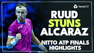 Casper Ruud STUNS Carlos Alcaraz  Nitto ATP Finals 2024 Highlights [upl. by Haveman]