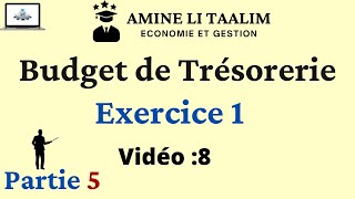 Budget de Trésorerie Exercice corrigé 1  Partie 5 [upl. by Ais559]