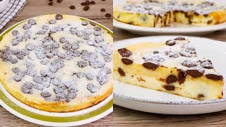 Torta alla ricotta con gocce di cioccolato super veloce e con pochi ingredienti [upl. by Eliak]