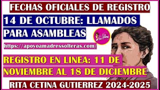 🥳👇FECHAS OFICIALES DE REGISTRO BECA RITA CETINA GUTIERREZ 20242025👇😱 [upl. by Sanferd]