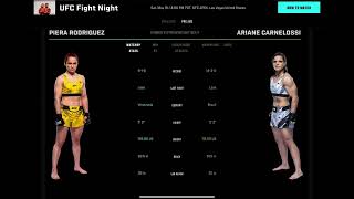 Piera Rodriguez vs Ariane Carnelossi Prediction ufcvegas92 UFCPredictions UFC [upl. by Alag]