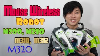 Review 5 Mouse Wireless Robot M200 M210 M310 M312 dan M320 [upl. by Fiedler]