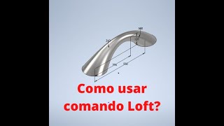 Como utilizar comando Loft no Inventor [upl. by Ahseket]