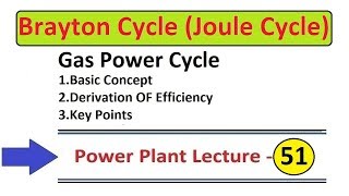 Brayton Cycle or Joule Cycle in Hindi  Thermodynamics Tutorial by D Verma Sir [upl. by Waylon]