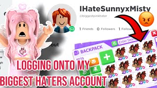 I Logged Into MY BIGGEST HATERS ACCOUNT AND Found Out A SHOCKING Secret [upl. by Emolas]