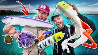 Trying GIANT Musky Lures for Pike Fishing 🔥 Crazy action [upl. by Atteynad]